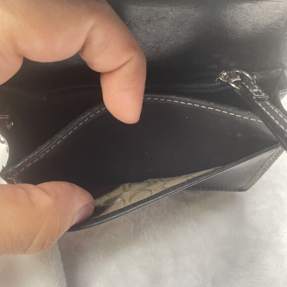 Vintage Coach Black Leather Card Case - Picture 6 of 10